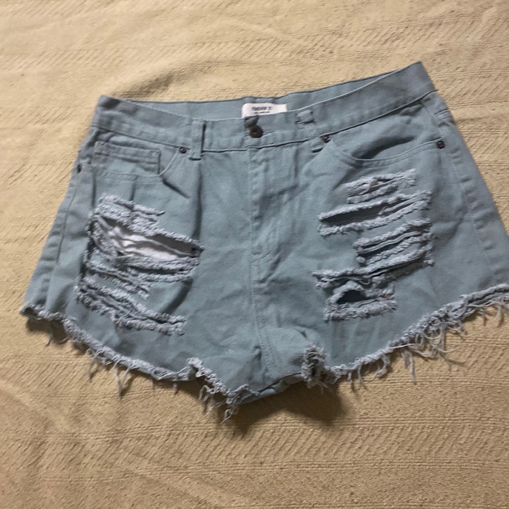 Forever21 Ripped denim shorts